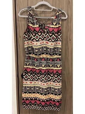5/48 Womens Sleeveless Ribbed Open Back Elastic Waist Dress Size M